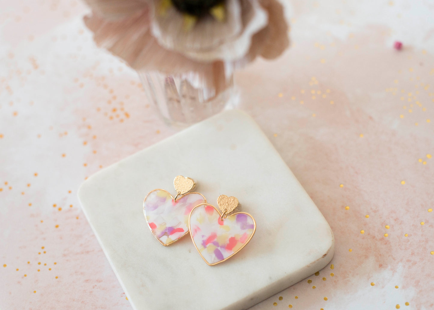 BIG HEART Ohrringe - pastellrosa -