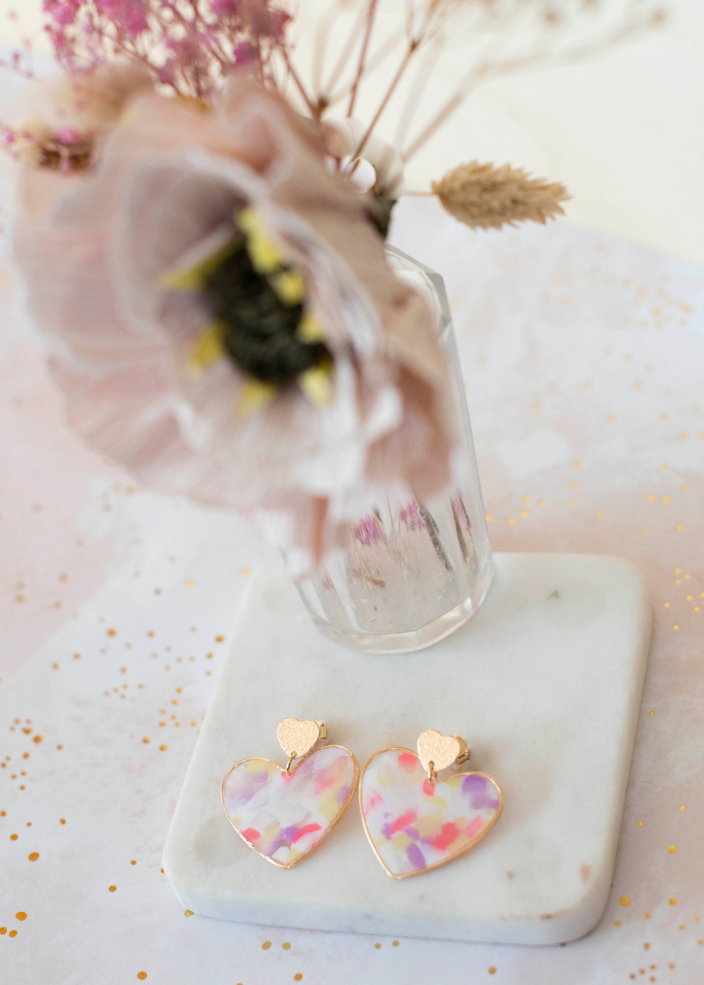 BIG HEART Ohrringe - pastellrosa -