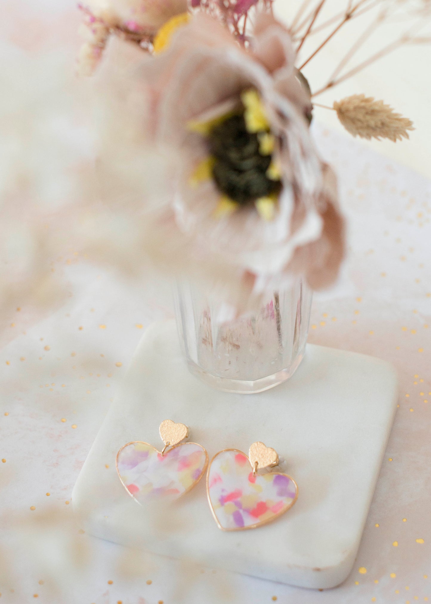 BIG HEART Ohrringe - pastellrosa -