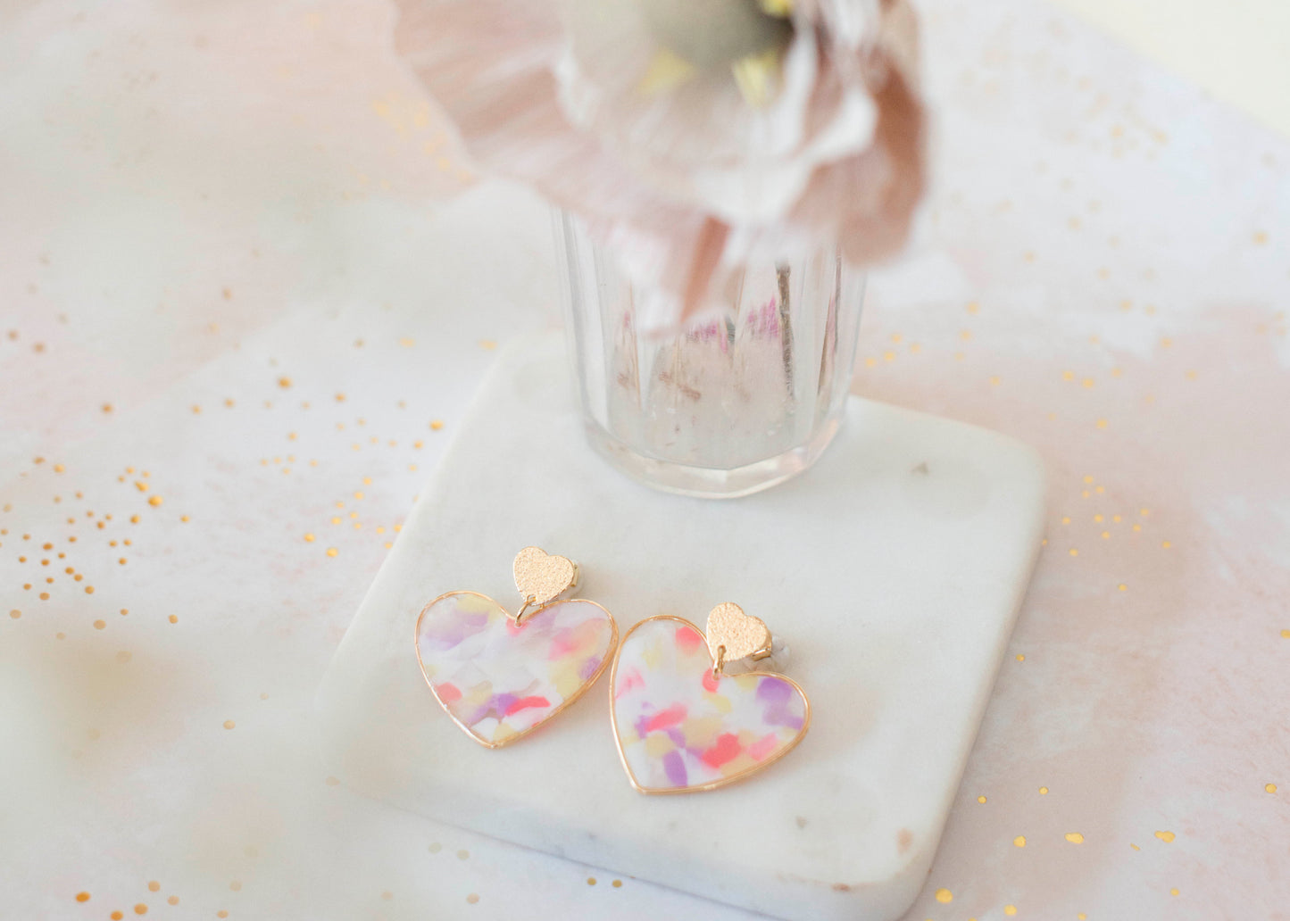 BIG HEART Ohrringe - pastellrosa -