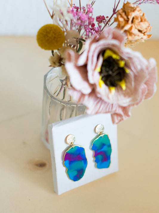 BIG VAPOR – Blau, Smaragd und Lila – vergoldet.