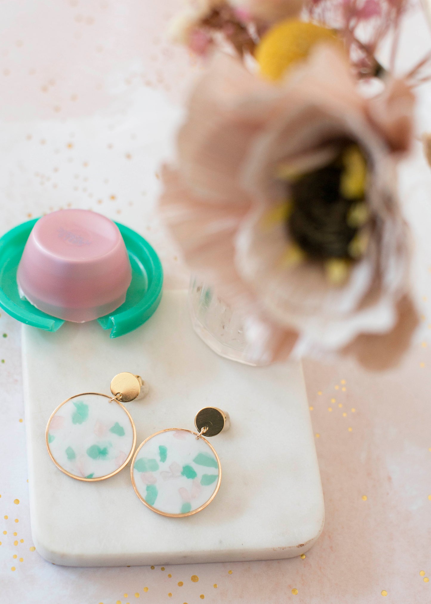 BIG HEART Ohrringe - pastellrosa -