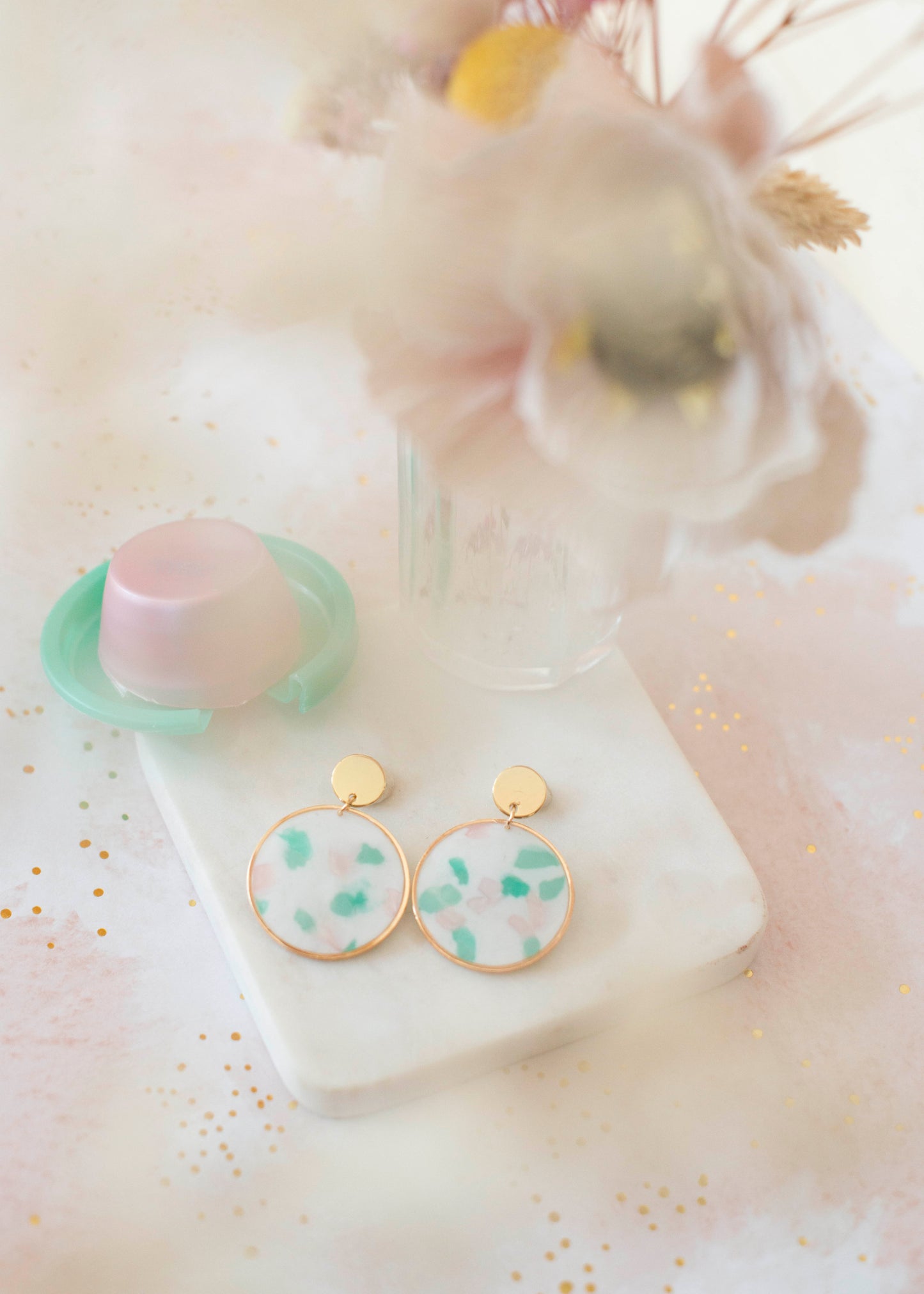 BIG HEART Ohrringe - pastellrosa -