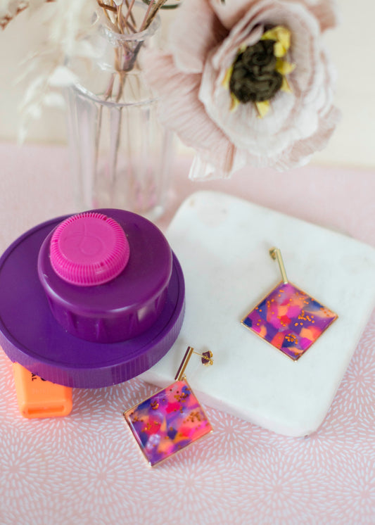 SEHR GROßES HERZ Ohrringe - grün