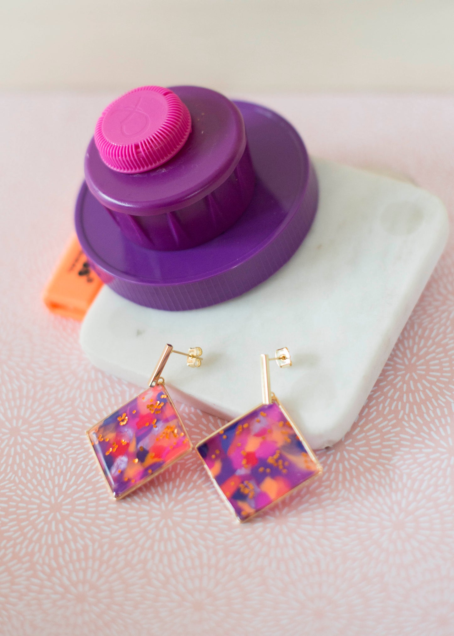 SEHR GROßES HERZ Ohrringe - grün