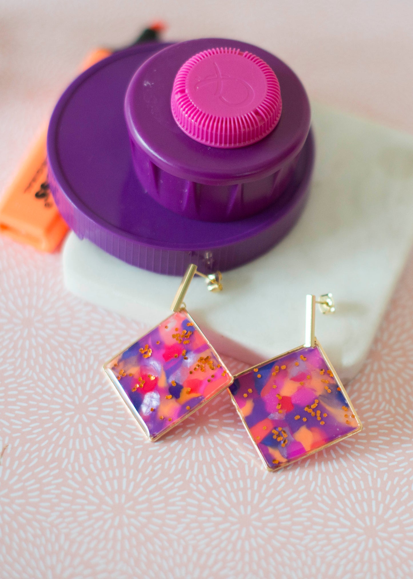 SEHR GROßES HERZ Ohrringe - grün