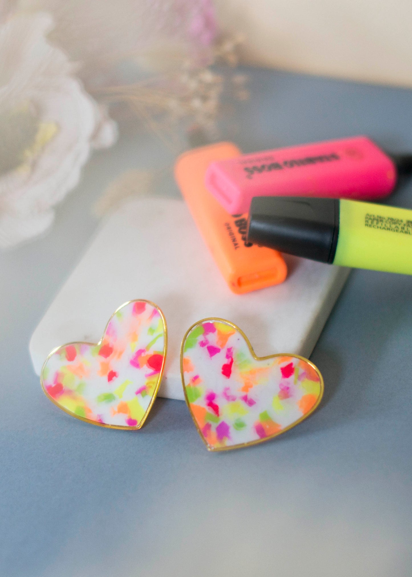 SEHR GROßES HERZ Ohrringe - grün