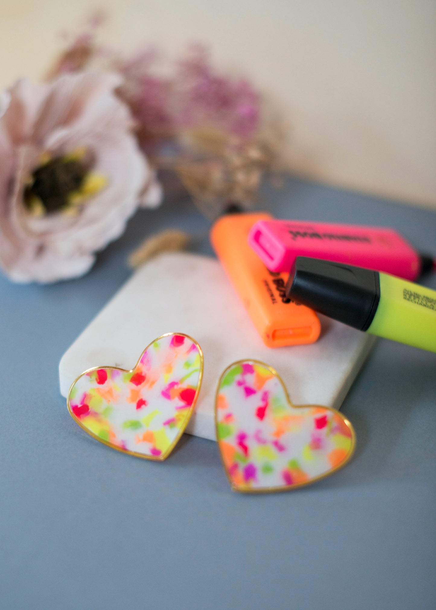 SEHR GROßES HERZ Ohrringe - grün